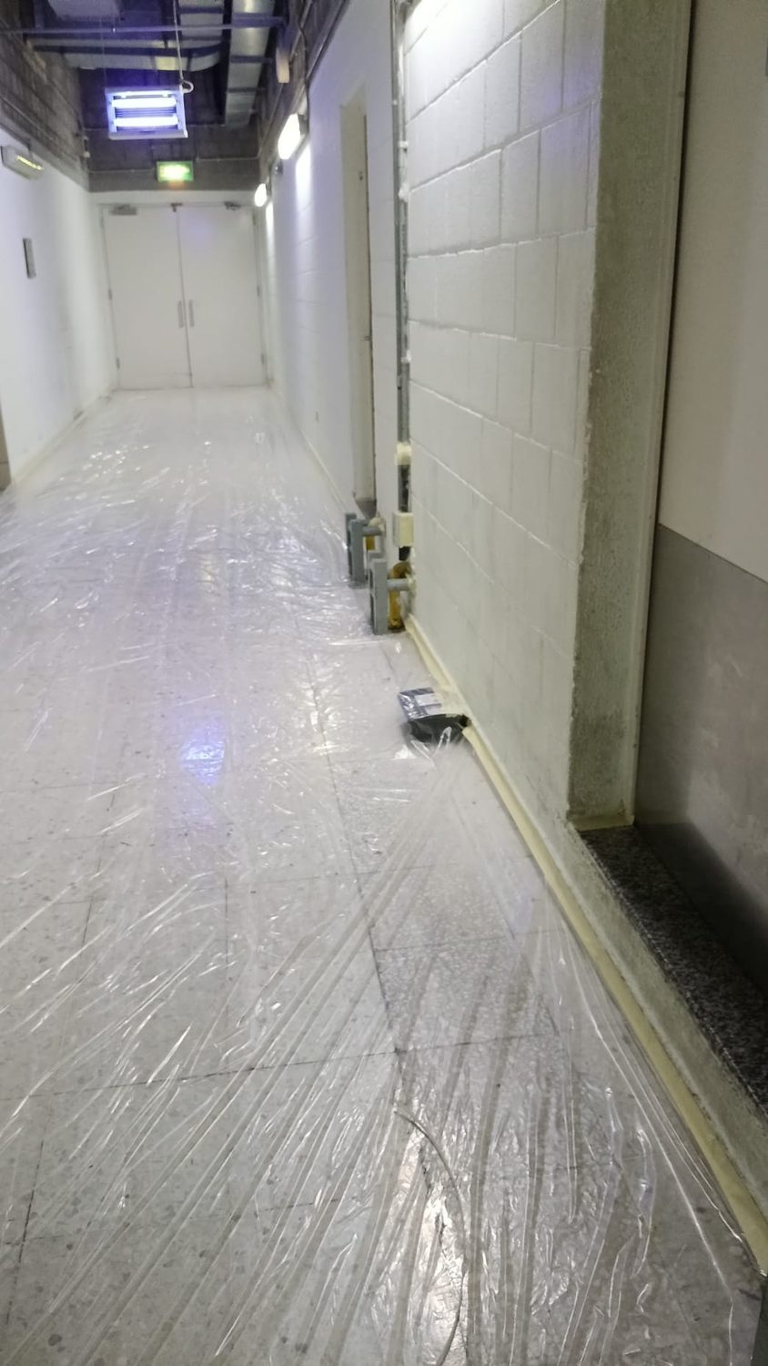 360 Mall Back-of-House Painting installation